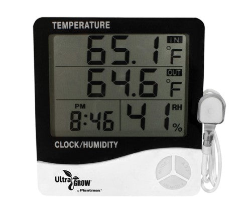 Hygrometer Plantmax UG-HGM Thermometer / Clock / Humidity
