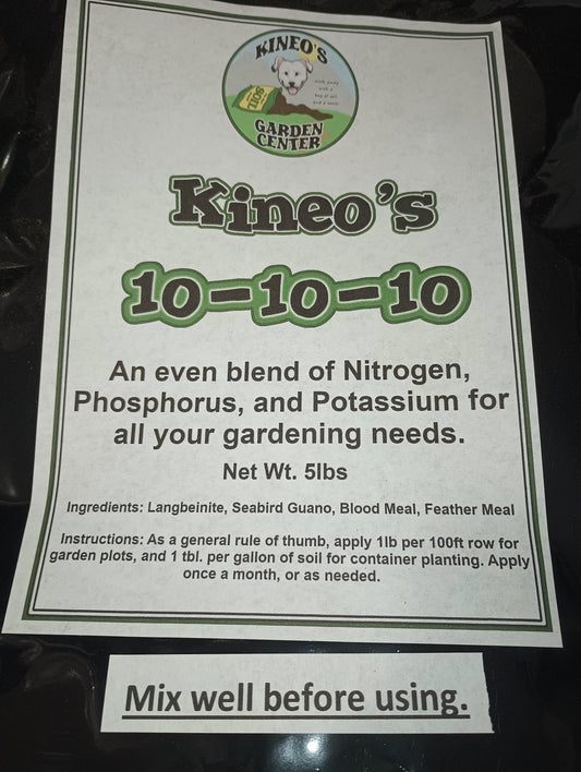 Kineo's 10-10-10 Fertilizer Mix