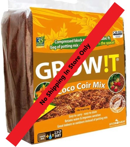 Grow !t Coco Coir Mix 2.5 cu compressed