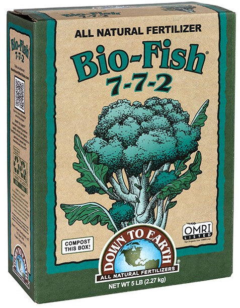 Down To Earth Bio - Fish 5lb 7-7-2 – Kineo's Garden Center