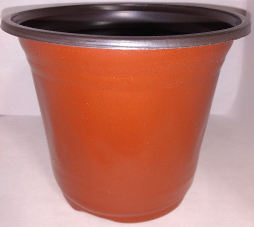 Disposable Plastic Brown Pots